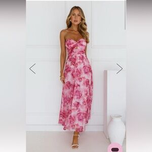 HELLO MOLLY flower fields strapless dress